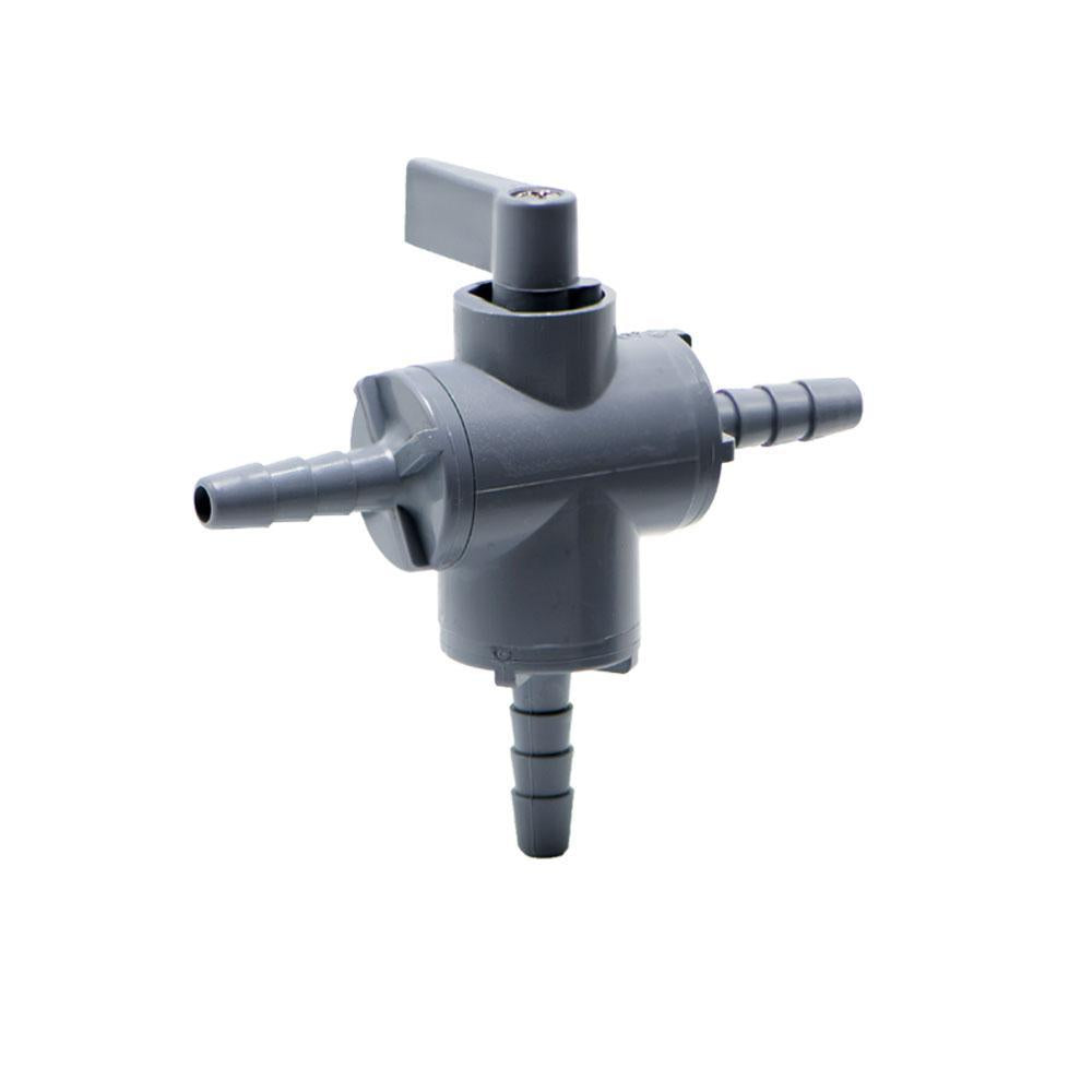 1/4" Hose Barb Series 326 3-Way PVC Ball Valve with Buna-N Seals