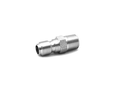 Stainless steel 1/2 inch quick connect plug x 1/2 inch MPT 24.0084