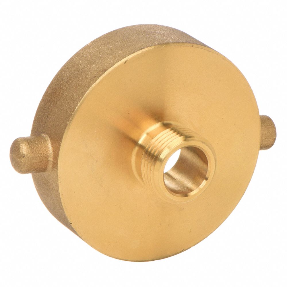 Brass 2-1/2" female NST x 3/4" male garden hose adapter
