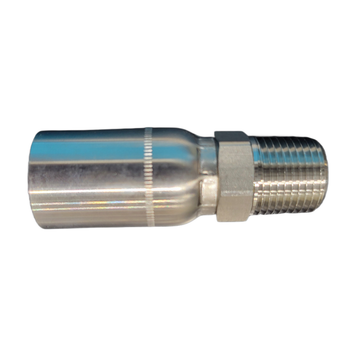 1/2" NPT x 1/2" Softwash Hose Crimp Solid Stainless Steel