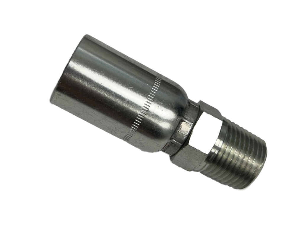 1/2" Hose x 1/2" MP NPTF Rigid Crimp