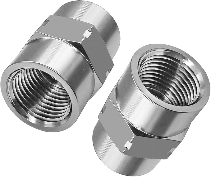 1/2-inch stainless steel female NPT couplings; sold individually