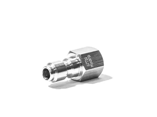MTM Hydro Stainless Steel 1/4" QC Plug x 1/4" FPT