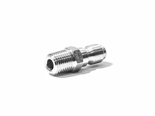 MTM Hydro Stainless Steel 1/4" QC Plug x 1/4" MPT