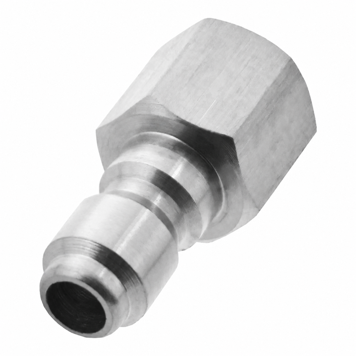 Stainless Steel 3/8" Quick Connect Plug x 3/8" FPT