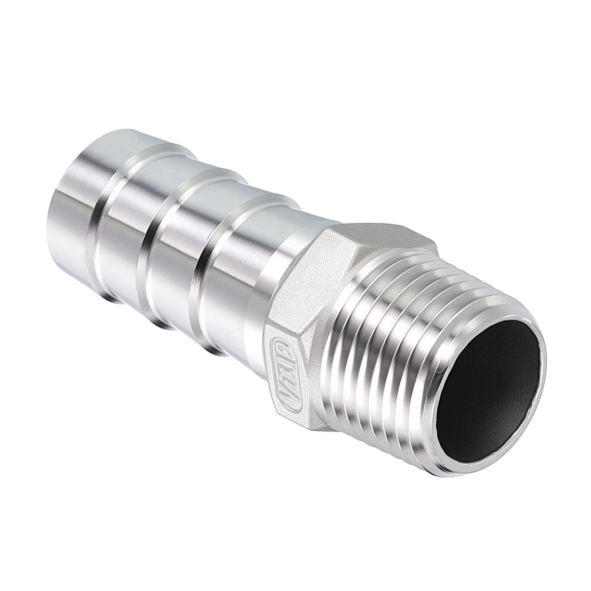 Stainless steel 3/4-inch hose barb x 1/2-inch male NPT fitting
