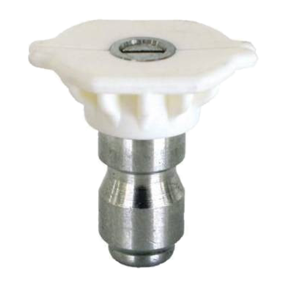 White 40 degree quick-connect pressure washer nozzle tip