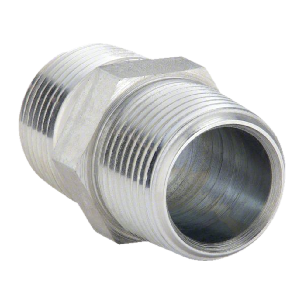 1/2" MPT steel hex nipple, 5,000 PSI