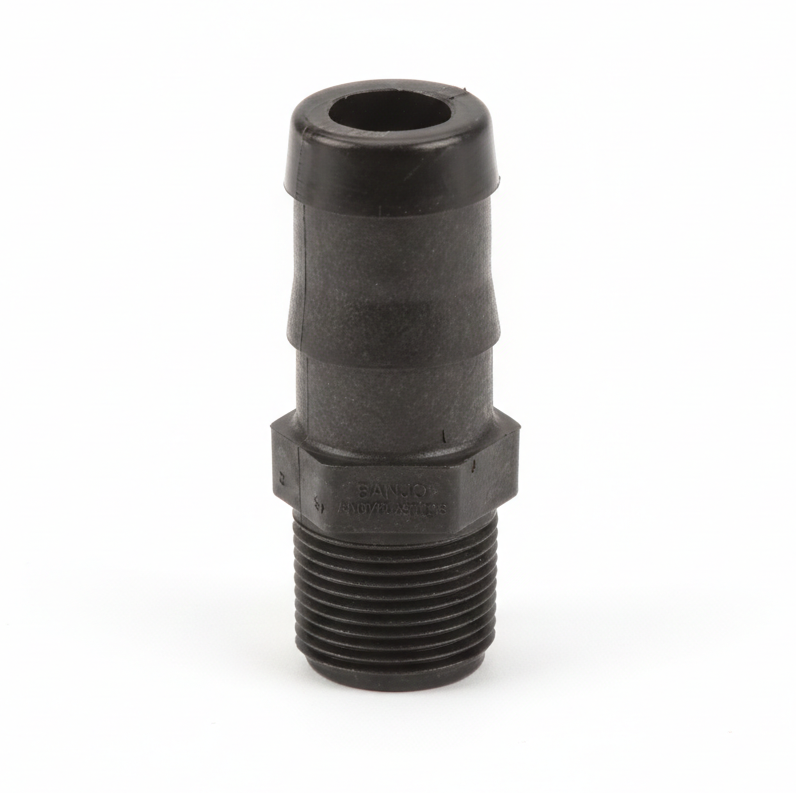 Banjo HB100 1 inch male thread x 1 inch hose barb