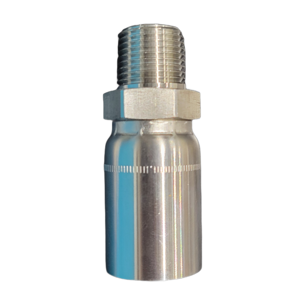 1/2" NPT x 5/8" Softwash Hose Crimp Solid Stainless Steel