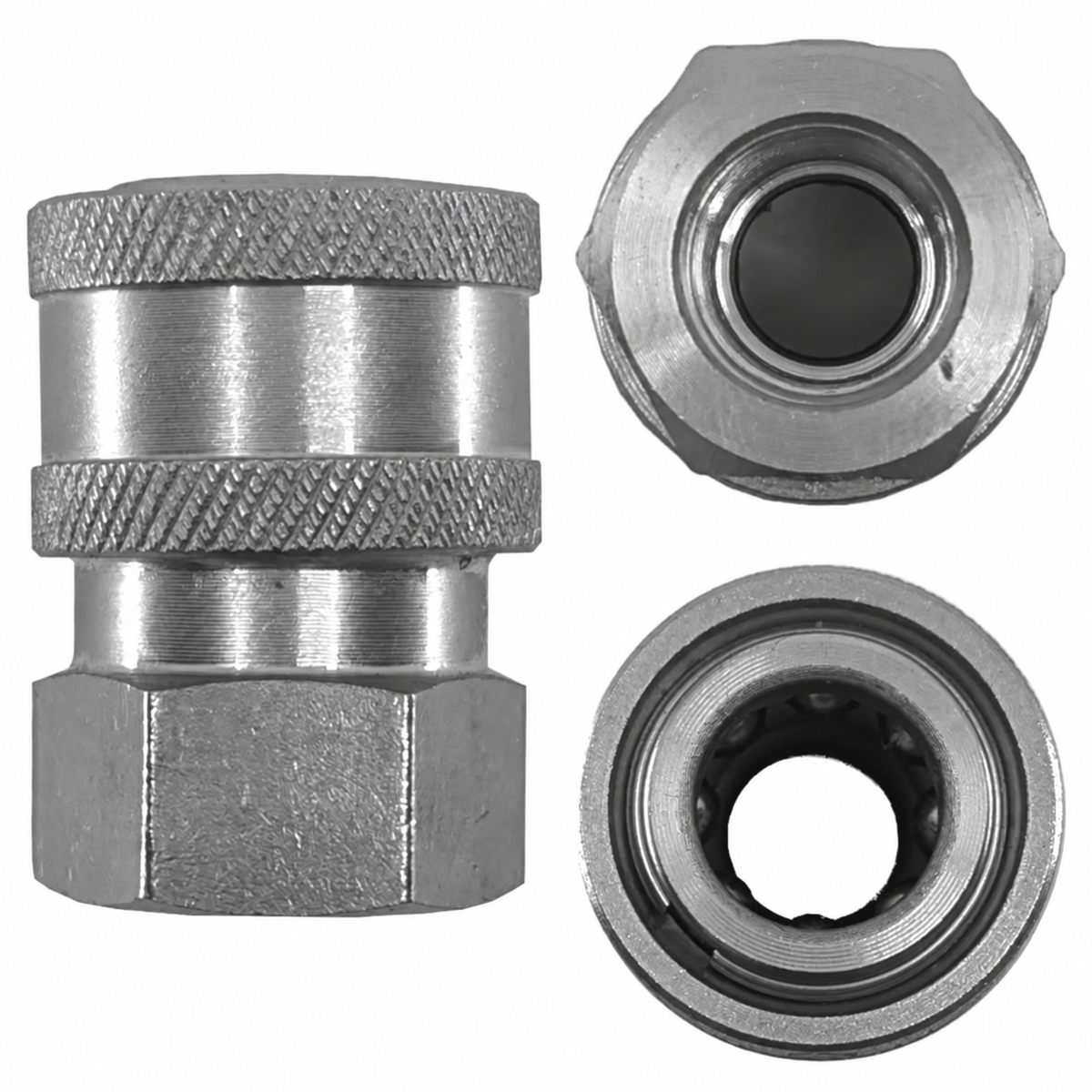 Stainless Steel 1/4" Quick Connect Socket x 1/4" FPT