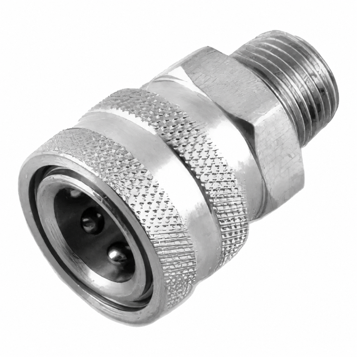 Stainless Steel 1/2" Quick Connect Socket x 1/2" MPT