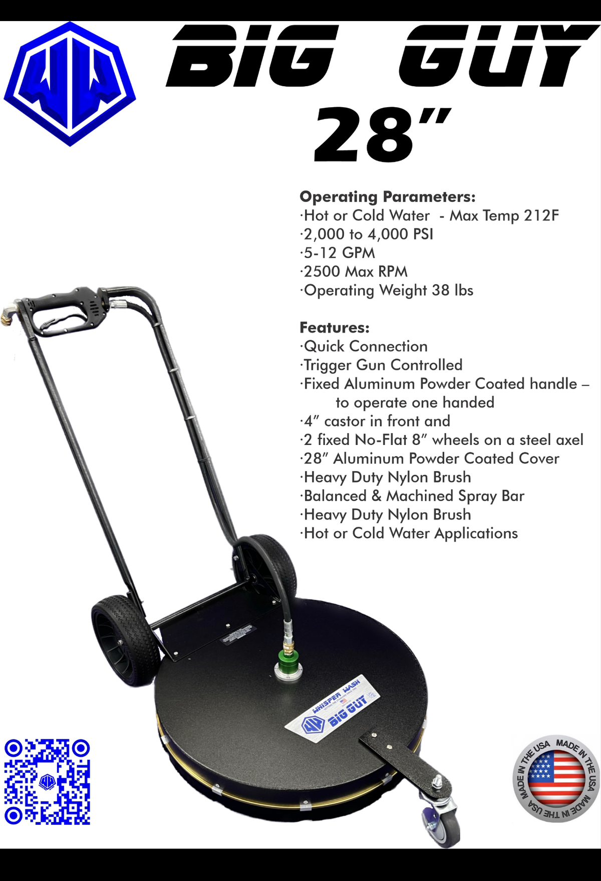 Whisper Wash Big Guy 28-inch surface cleaner