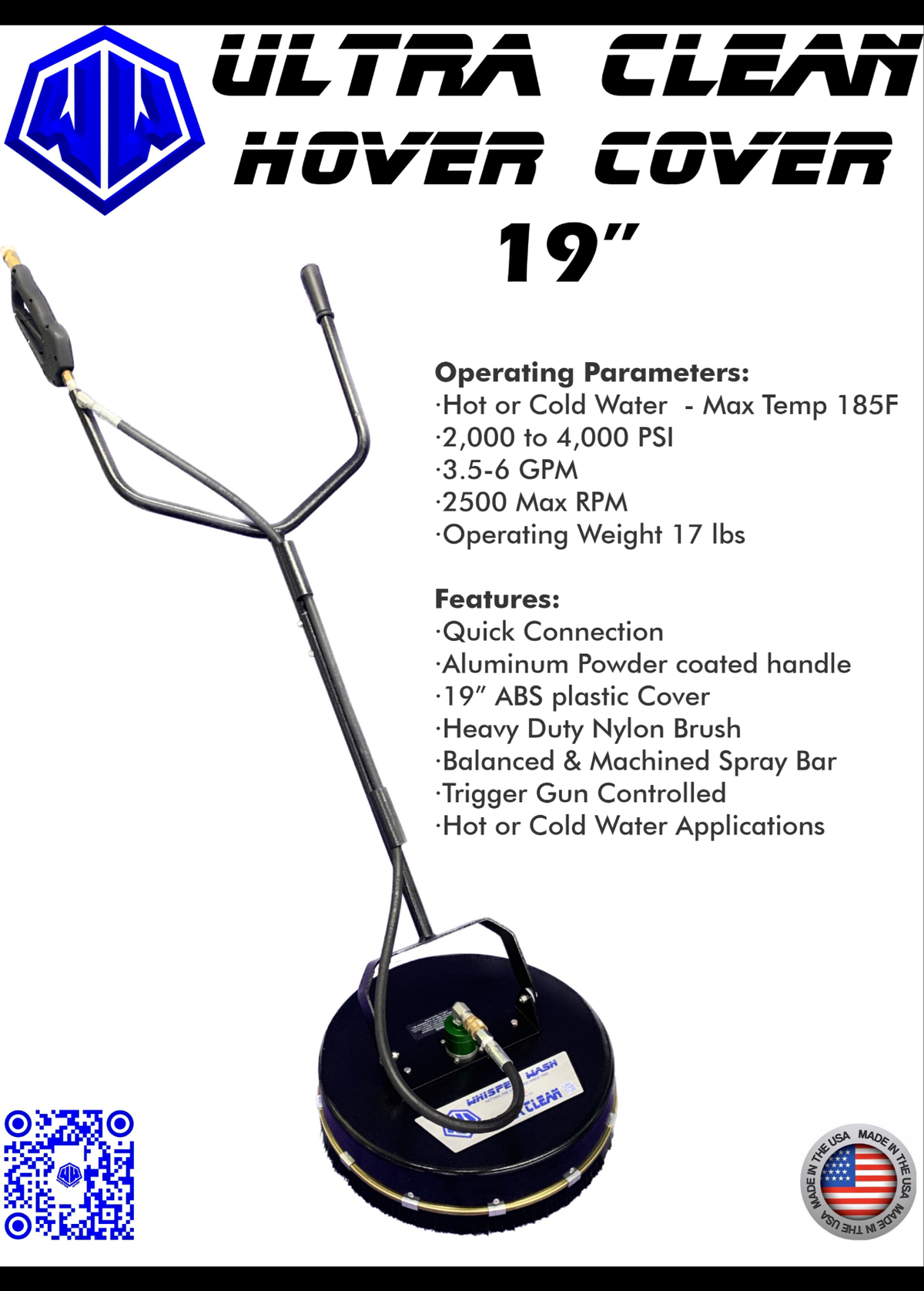 Whisper Wash Ultra Clean 19-inch surface cleaner